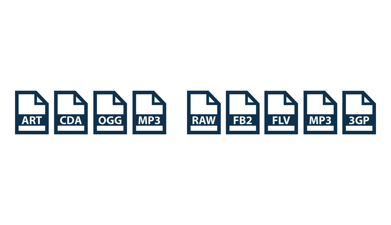 File Types, fancy decorative font preview