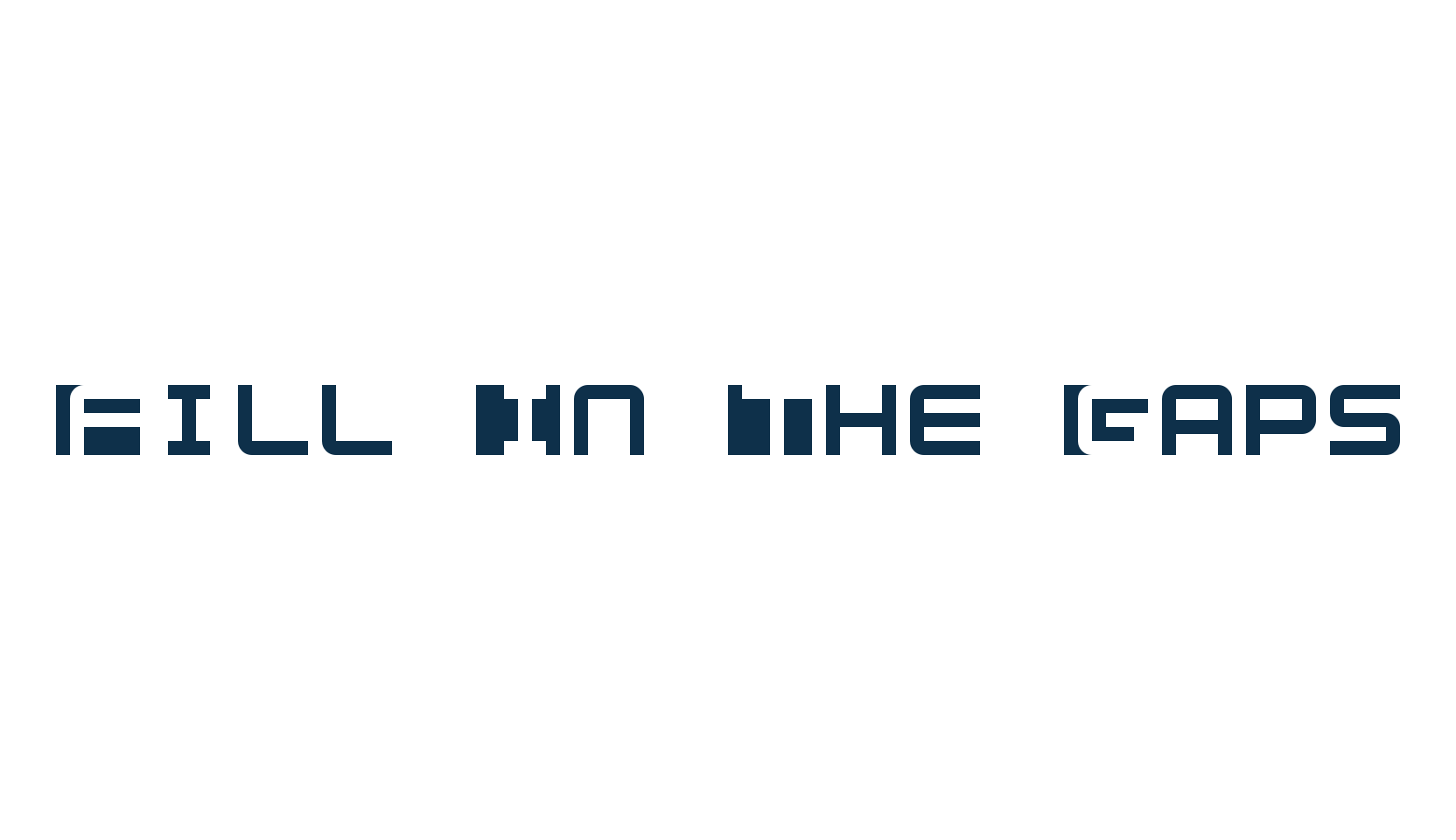 Fill In The Gaps, various font preview