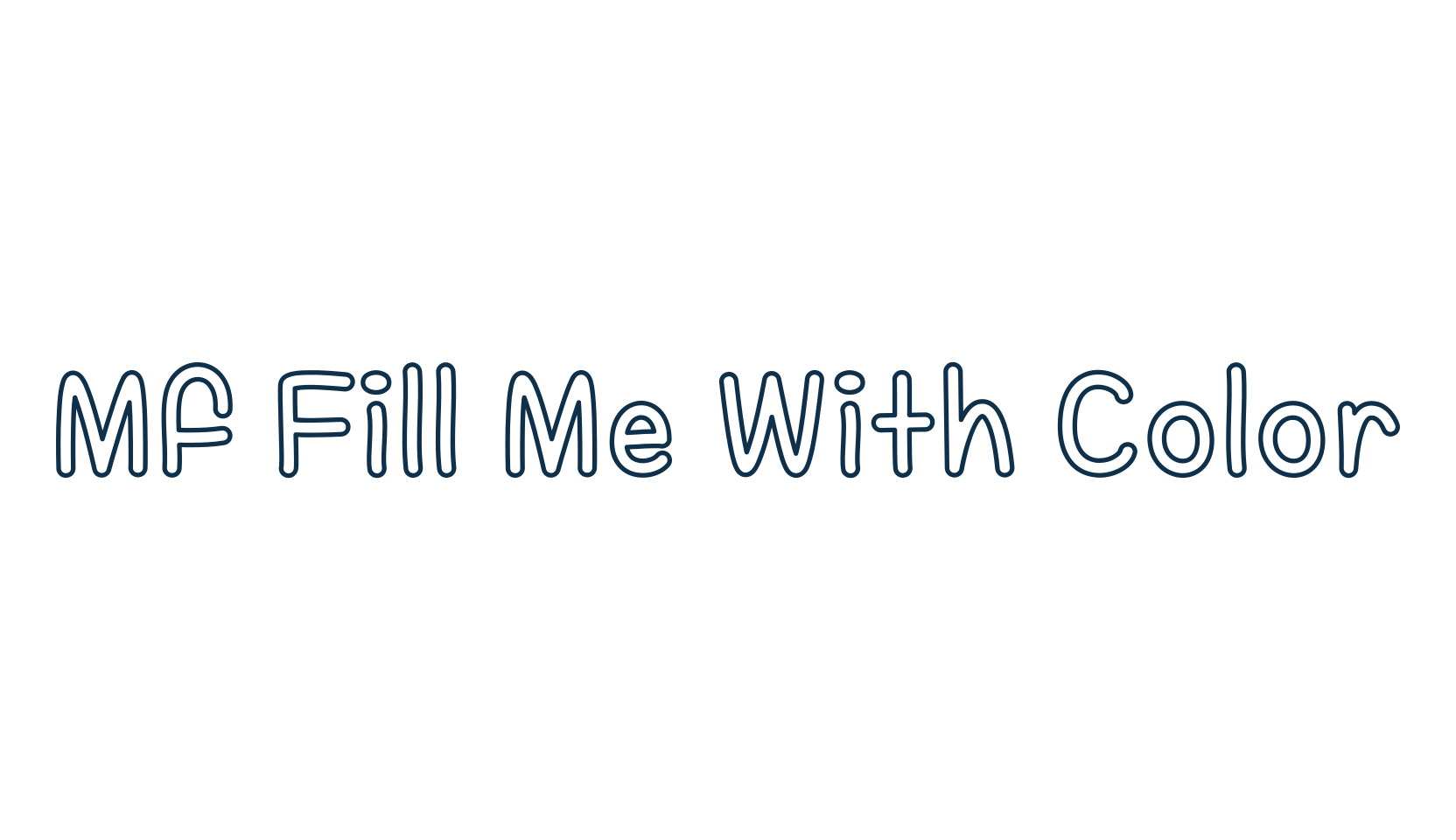 Mf Fill Me With Color, fancy various decorative font preview