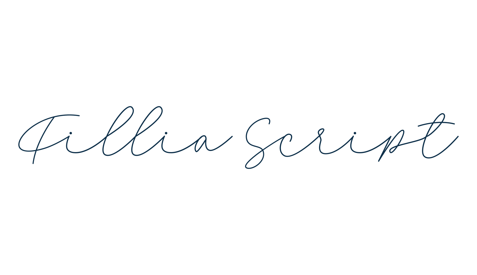 Fillia Script, handwriting font preview