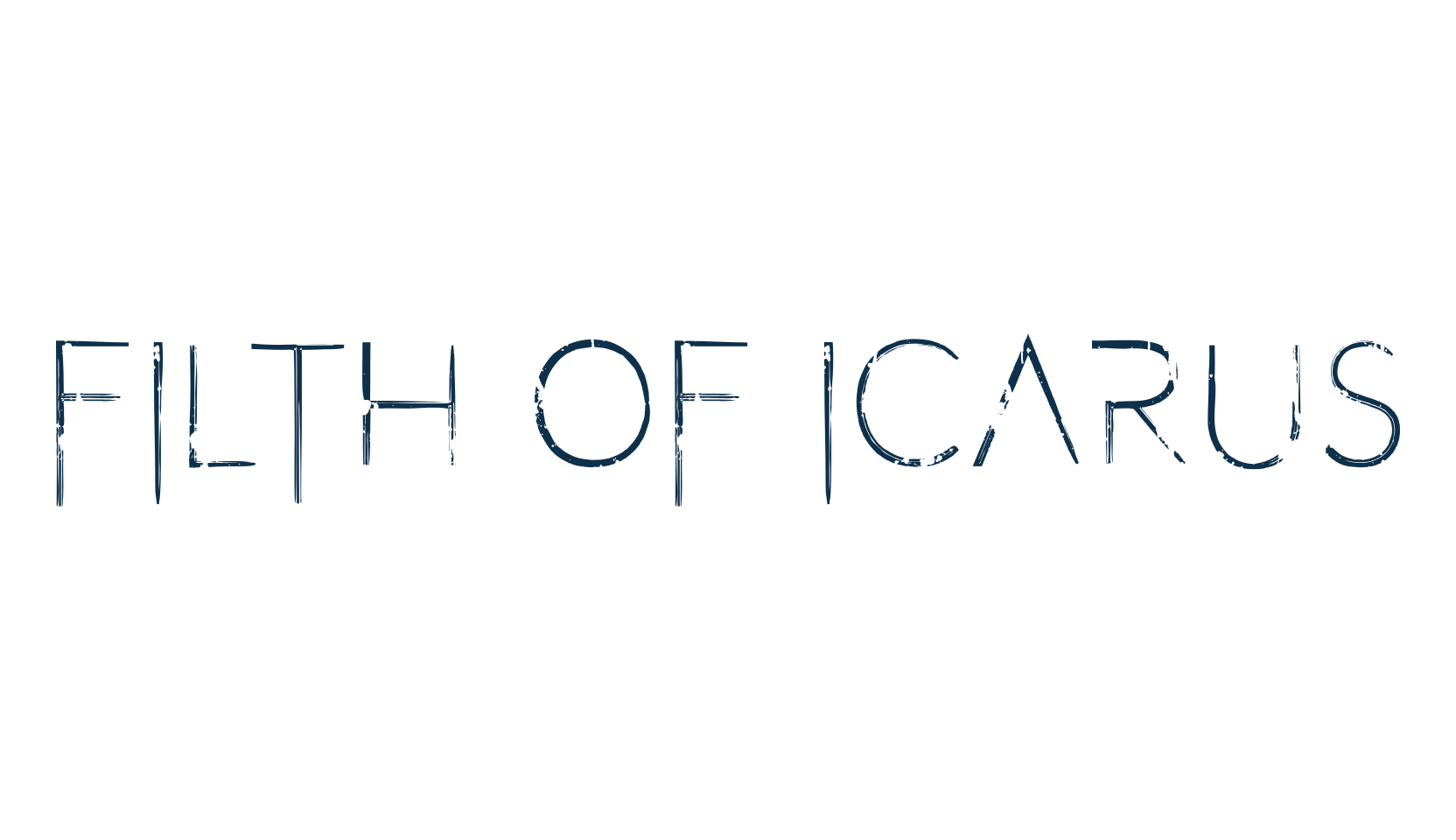 Filth of Icarus, fancy eroded decorative font preview
