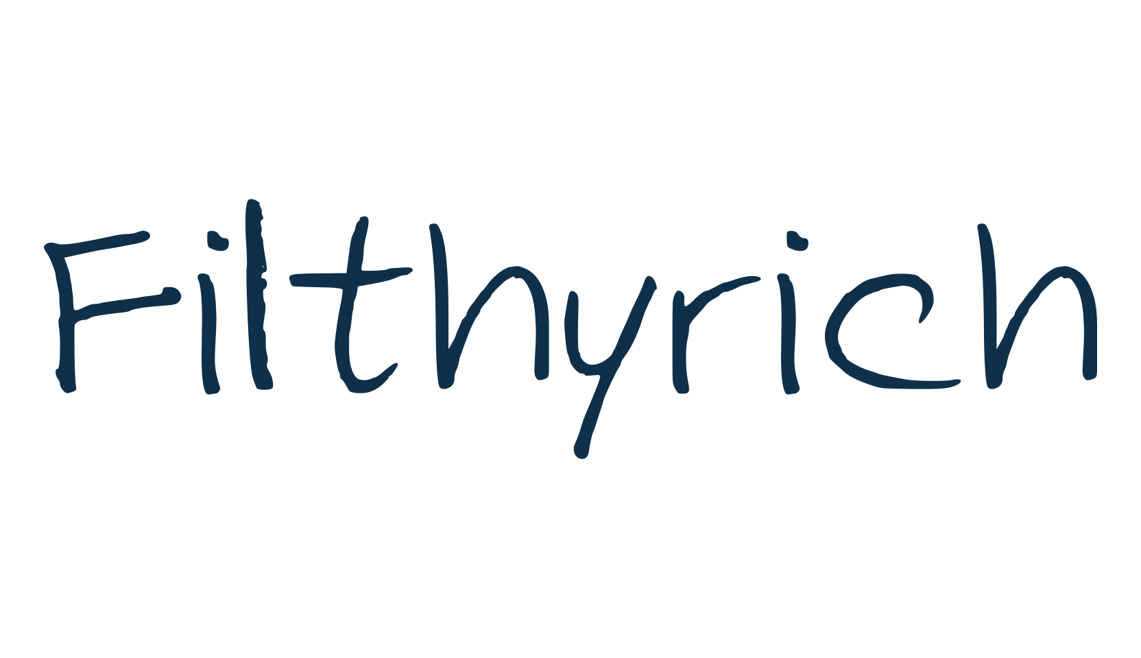 Filthyrich, script handwritten fancy decorative calligraphy font preview