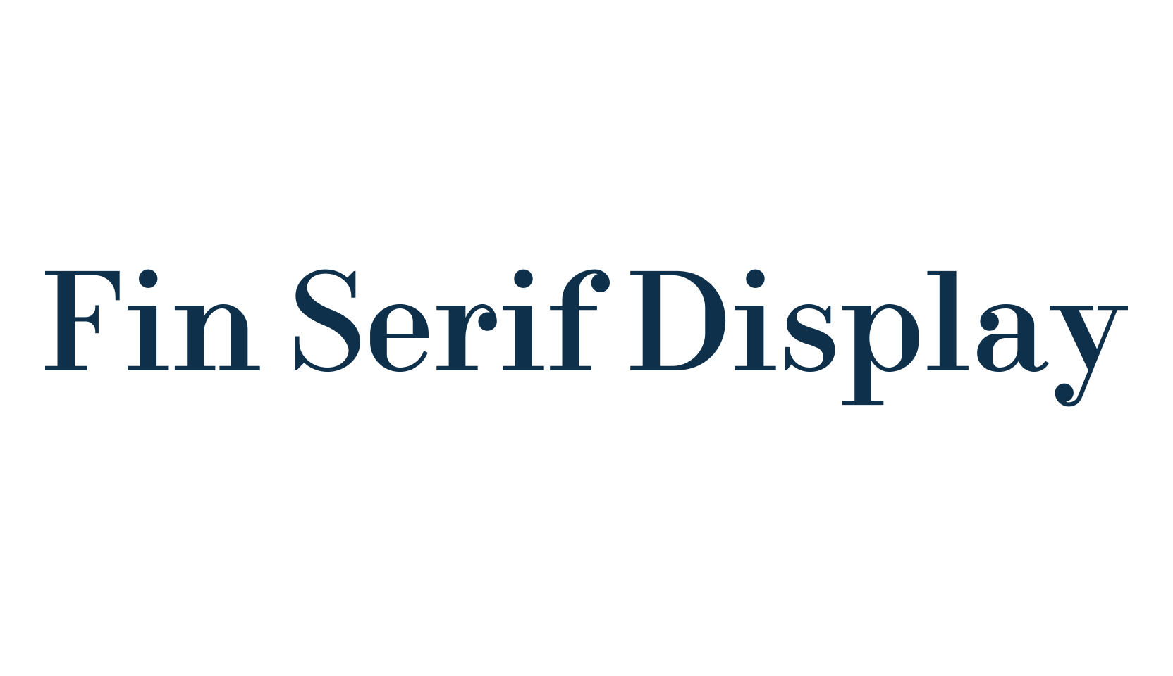 Fin Serif Display, basic serif font preview