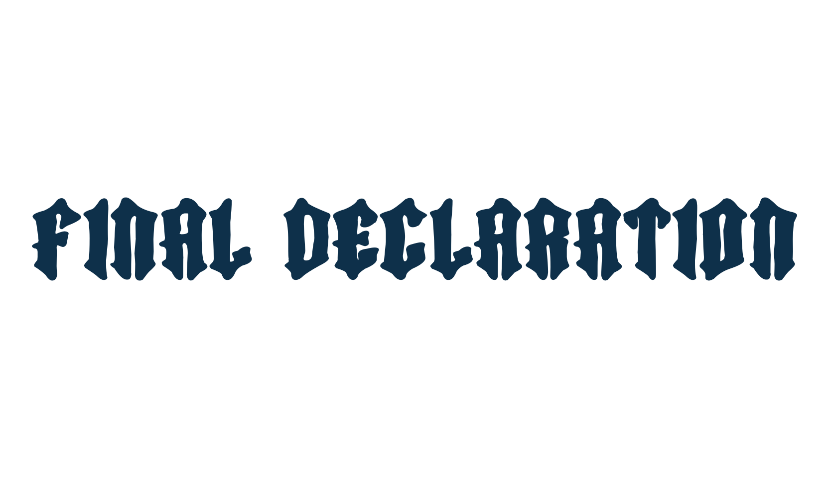 Final Declaration, modern font preview