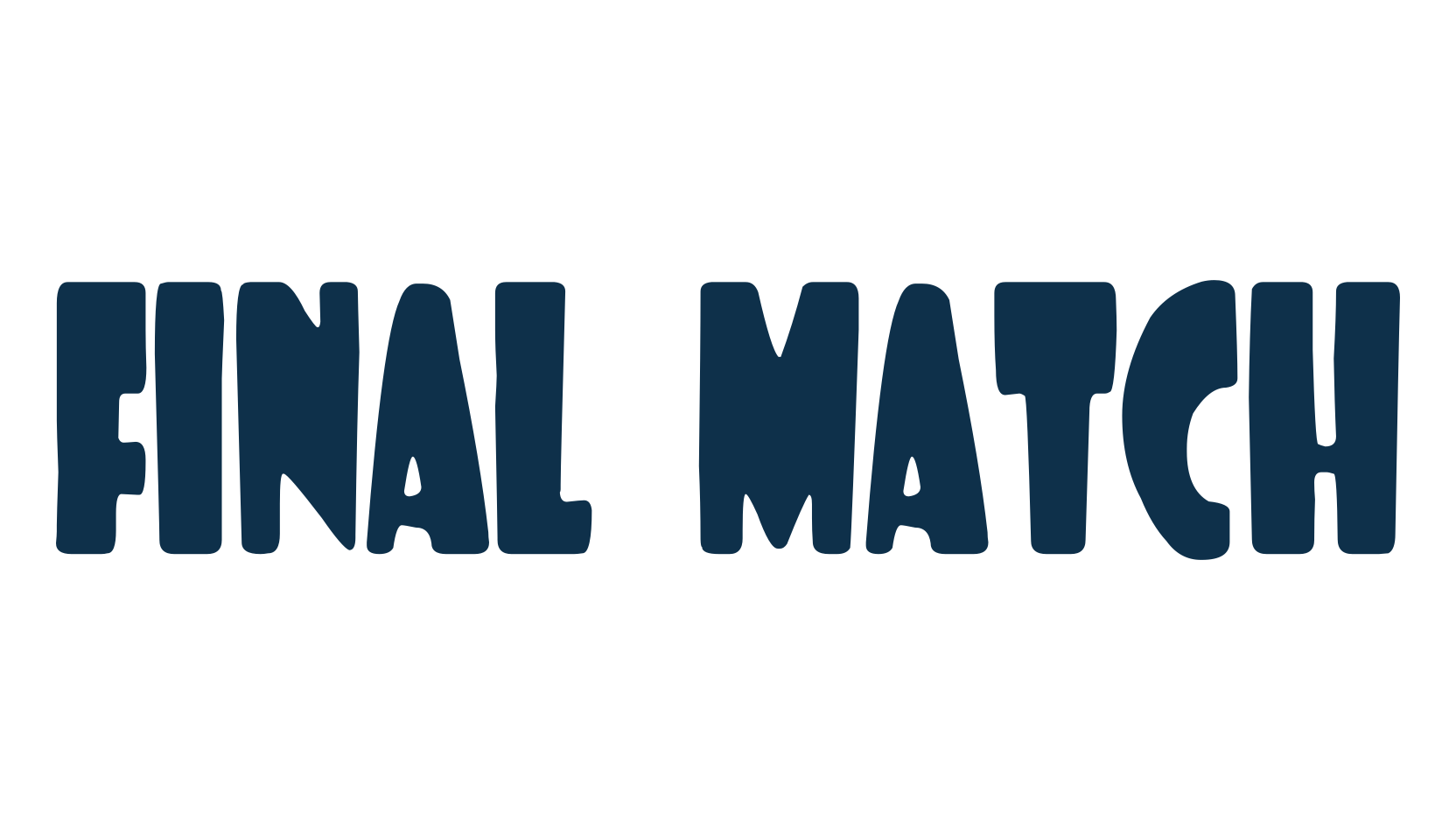 Final Match, groovy font preview