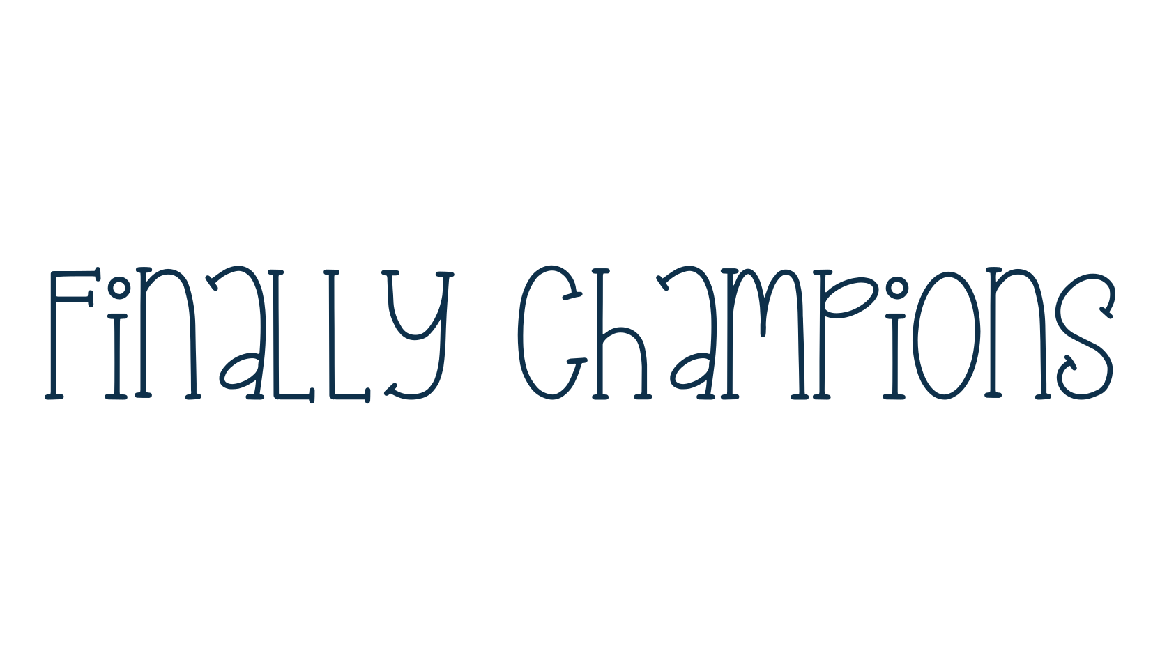 Finally Champions, fancy various decorative font preview