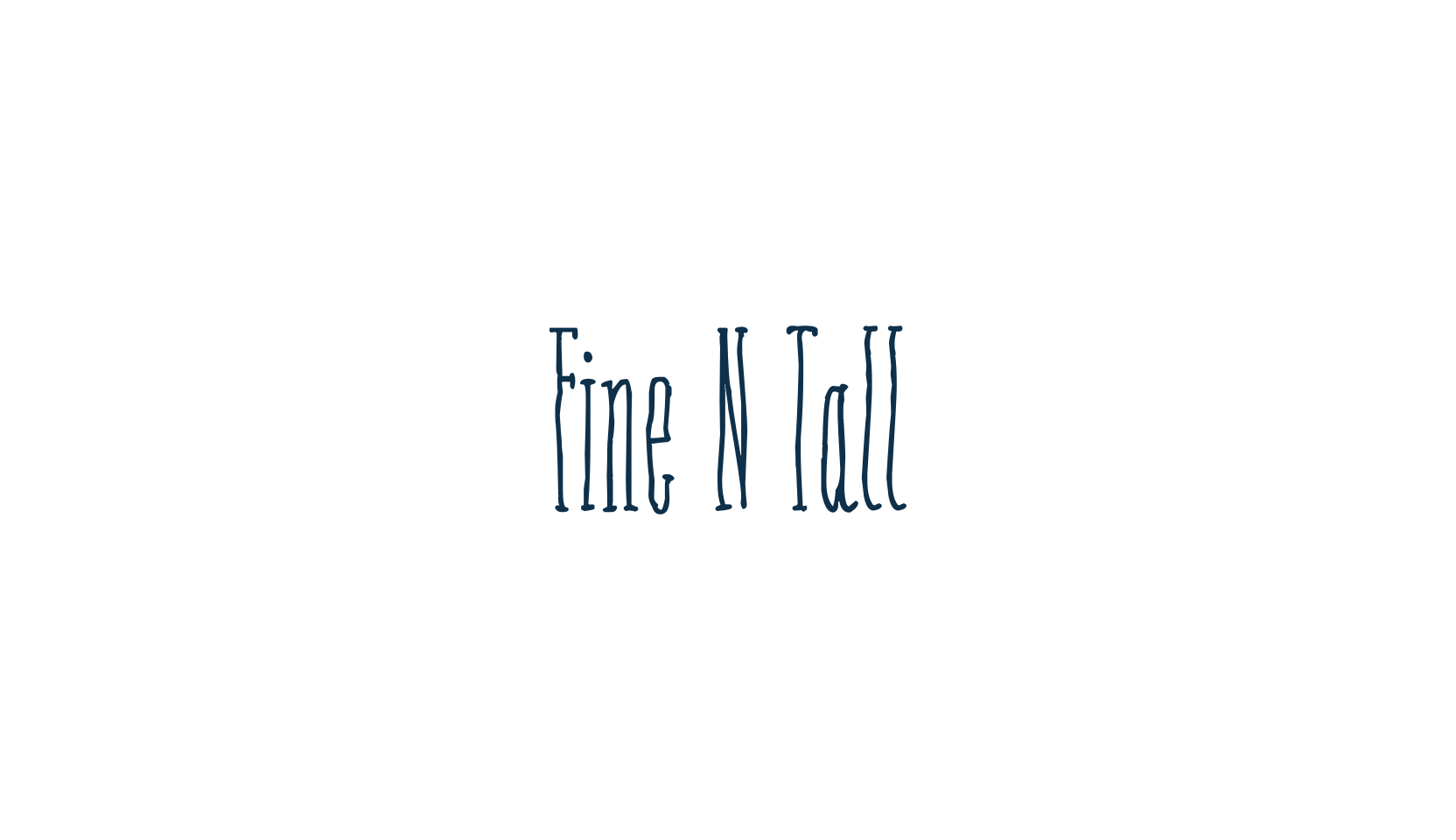 Fine N Tall, fancy various decorative script calligraphy font preview