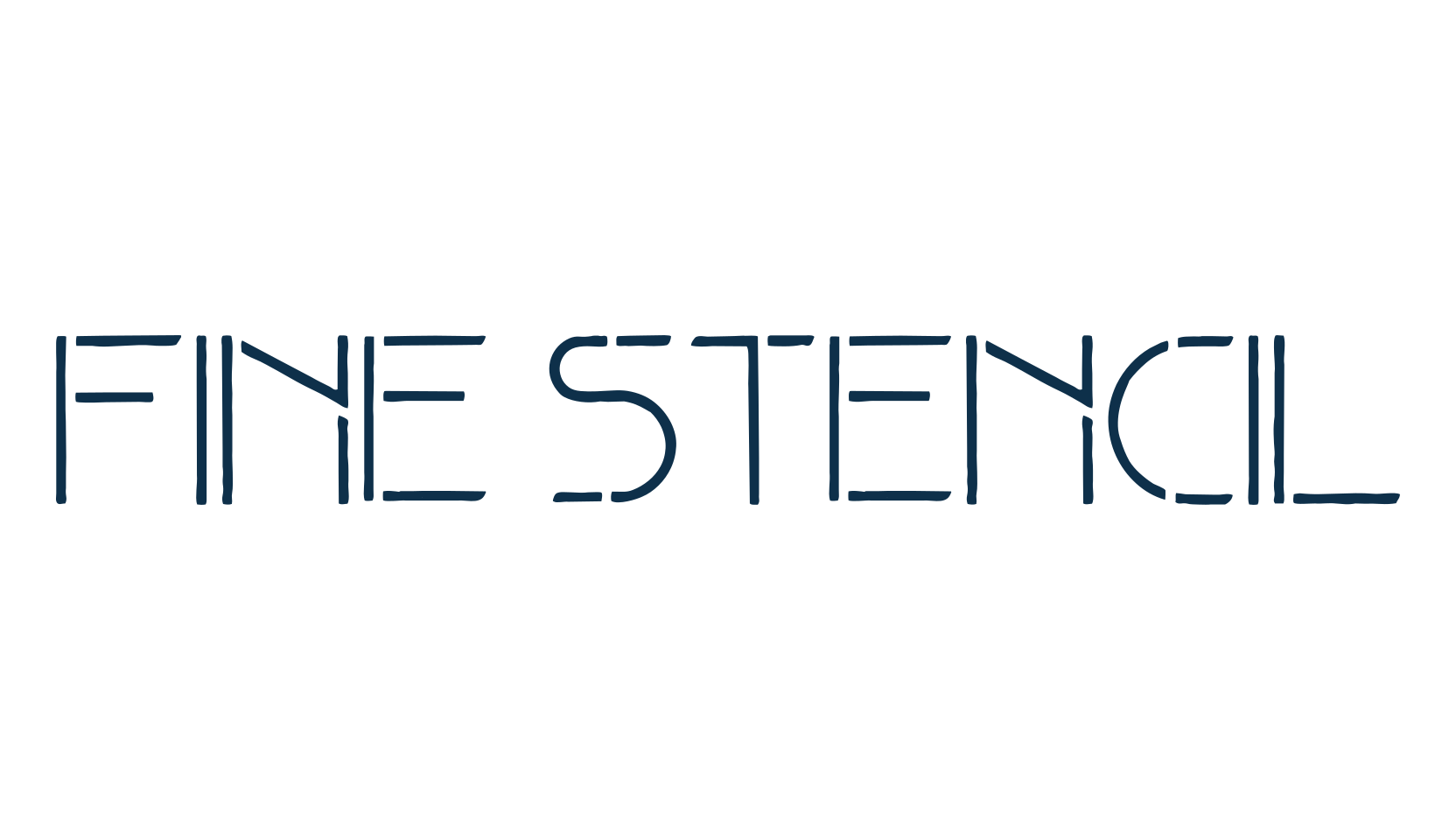 Fine Stencil, fancy stencil, army decorative font preview