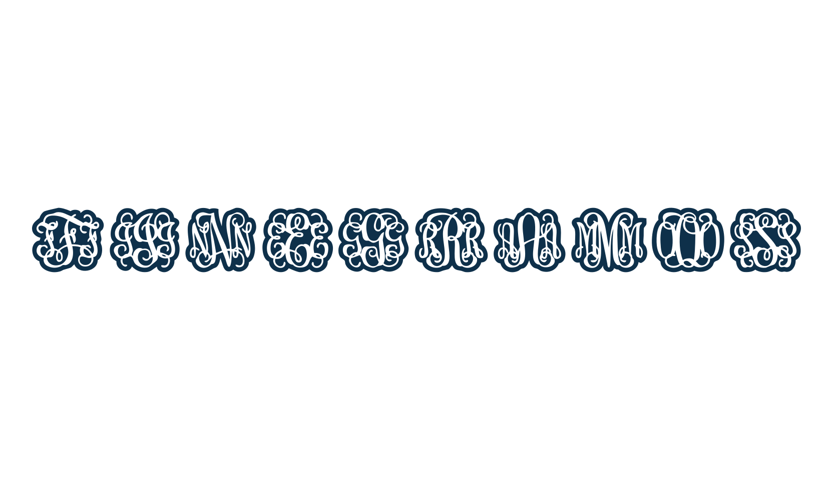 Finegramos, initials font preview