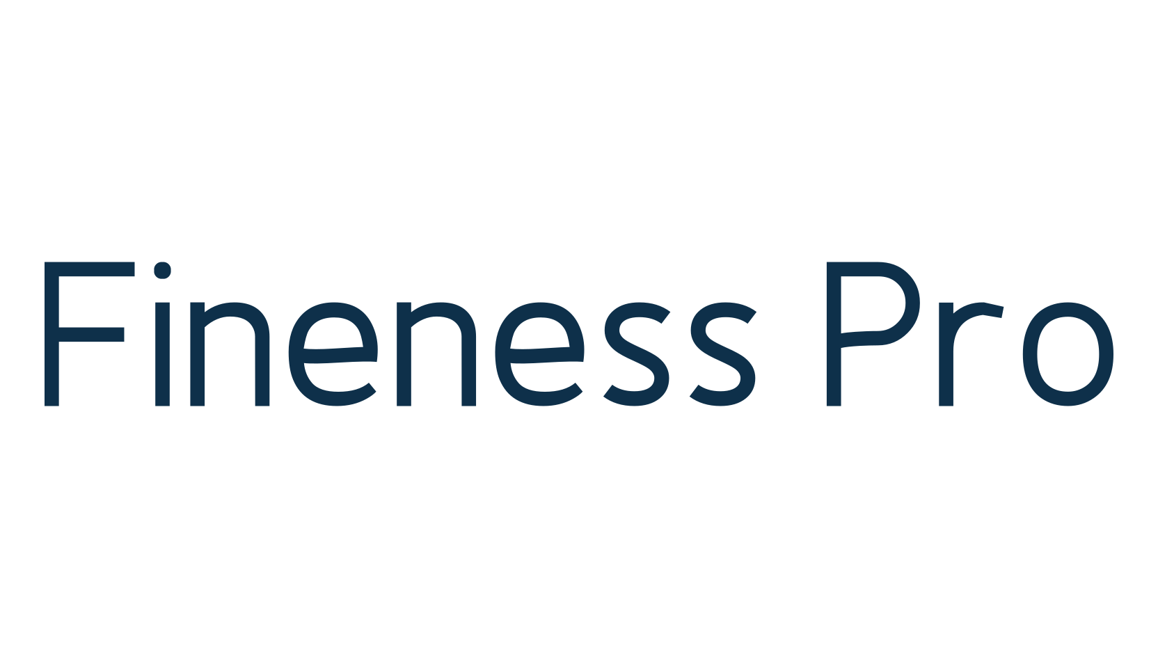 Fineness Pro, basic sans serif font preview