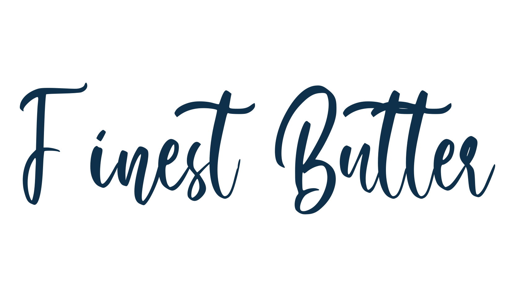 Finest Butter, handwriting font preview