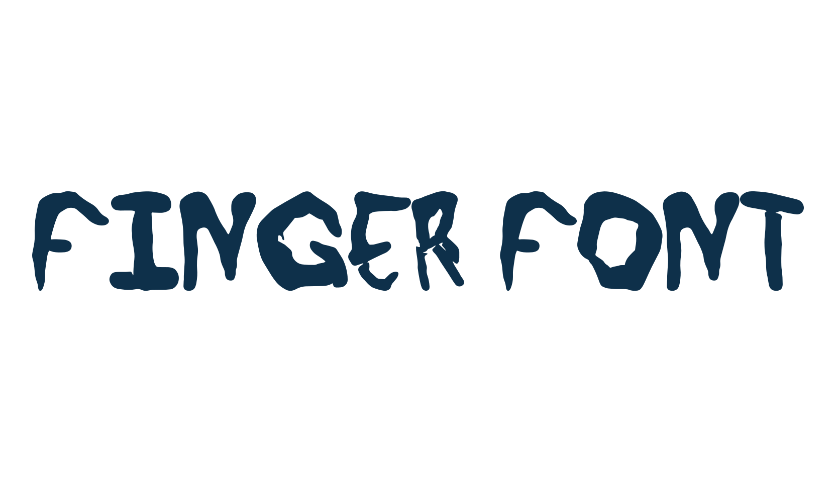 Finger font, fancy various decorative font preview