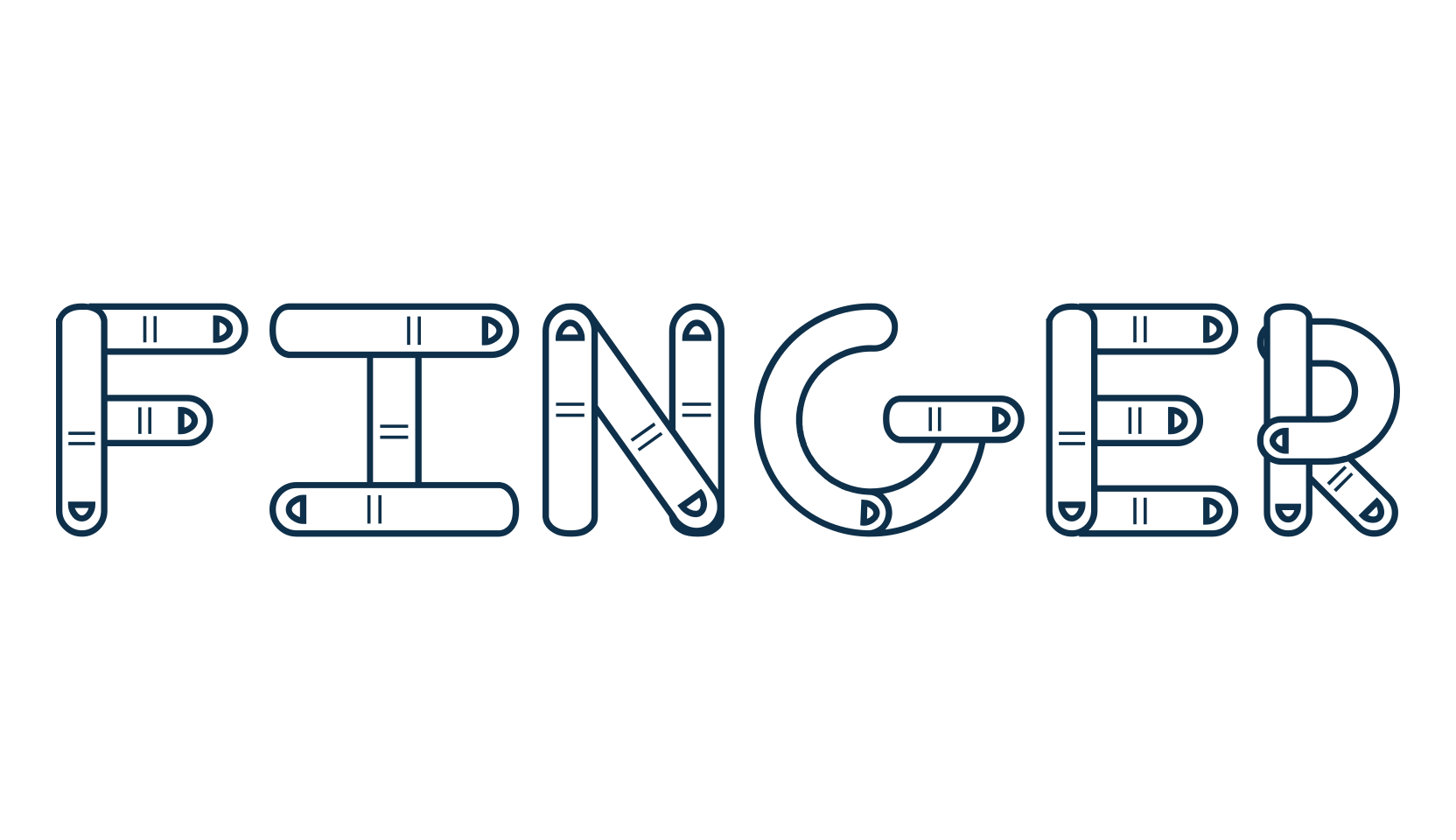 Finger, fancy decorative font preview