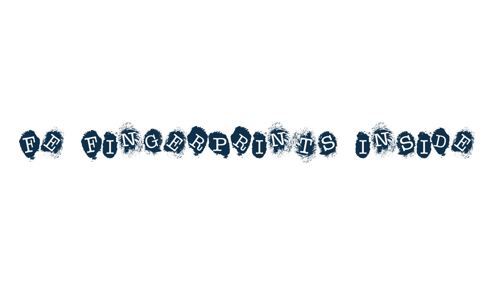 FE Fingerprints Inside, fancy decorative font preview