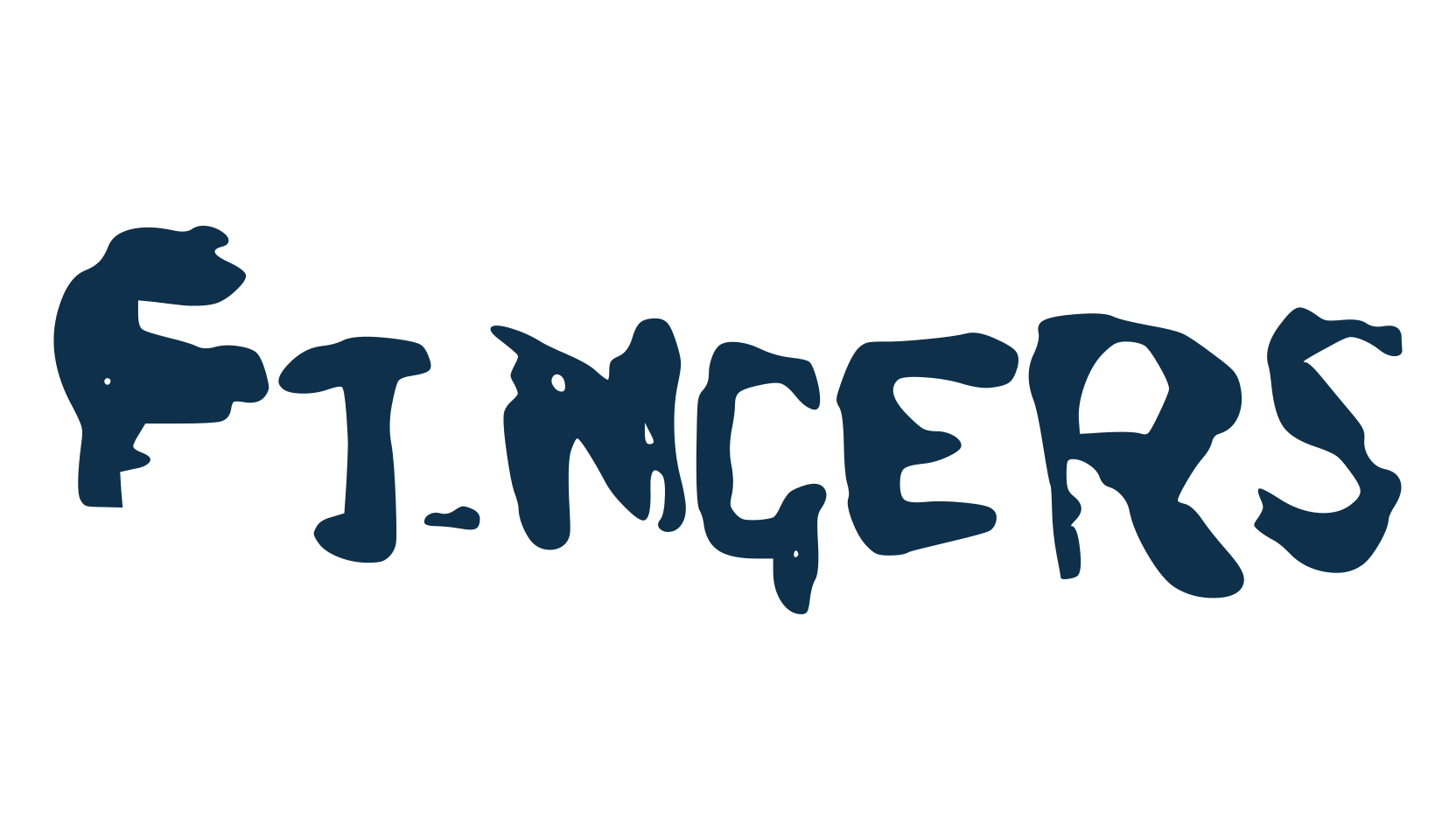 Fingers, script trash fancy decorative calligraphy font preview