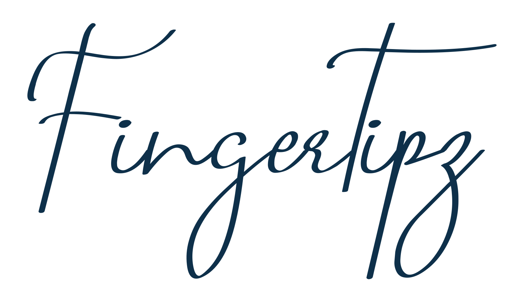 Fingertipz, script handwritten fancy decorative calligraphy font preview