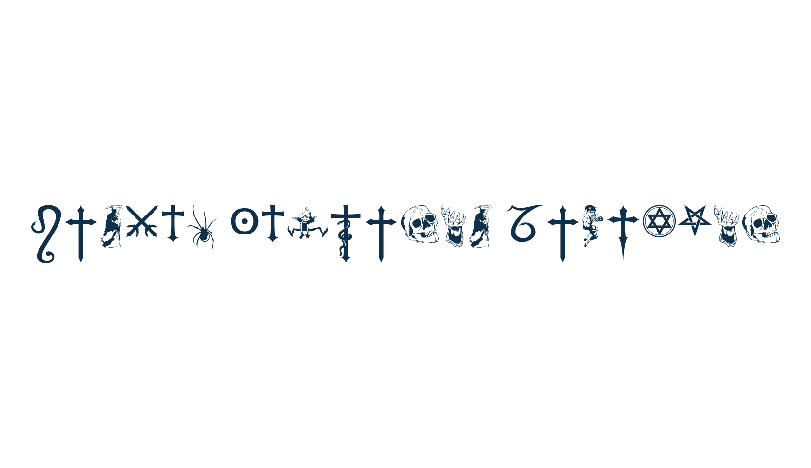 Fiolex Mephisto Dingbats, fancy decorative font preview
