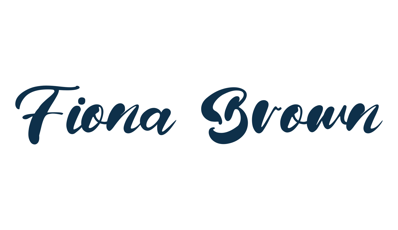 Fiona Brown, fancy various decorative script calligraphy font preview