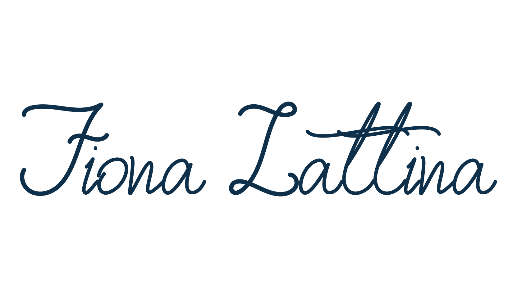 Fiona Lattina, script handwritten fancy decorative calligraphy font preview