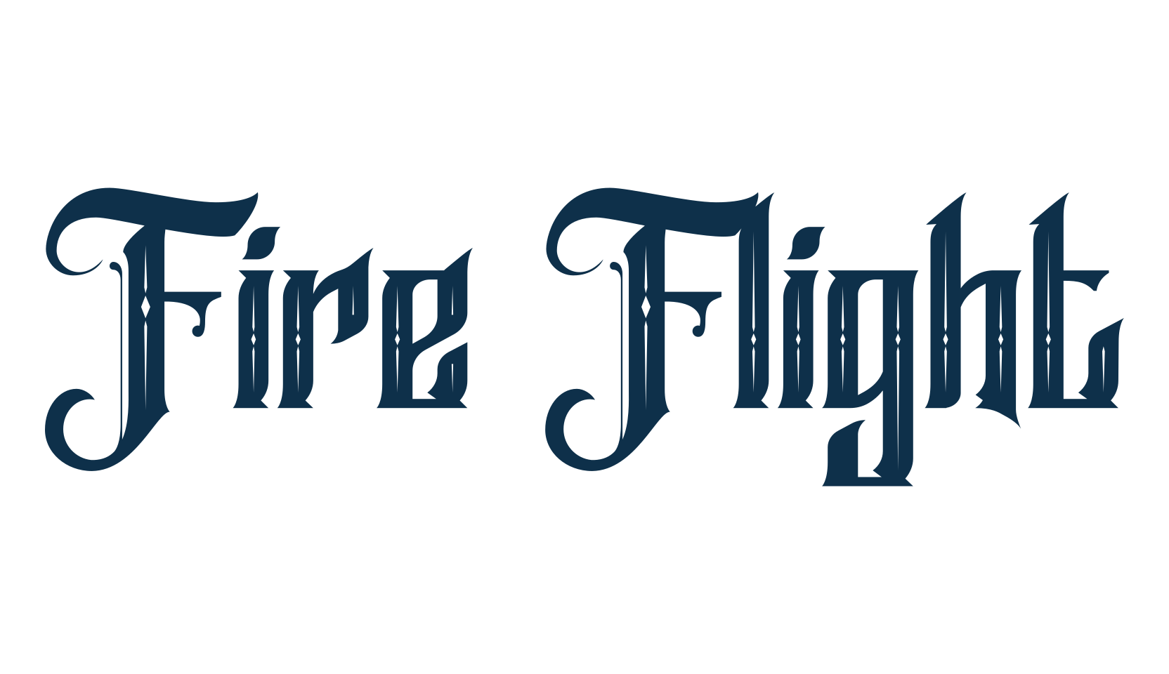 Fire Flight, modern font preview