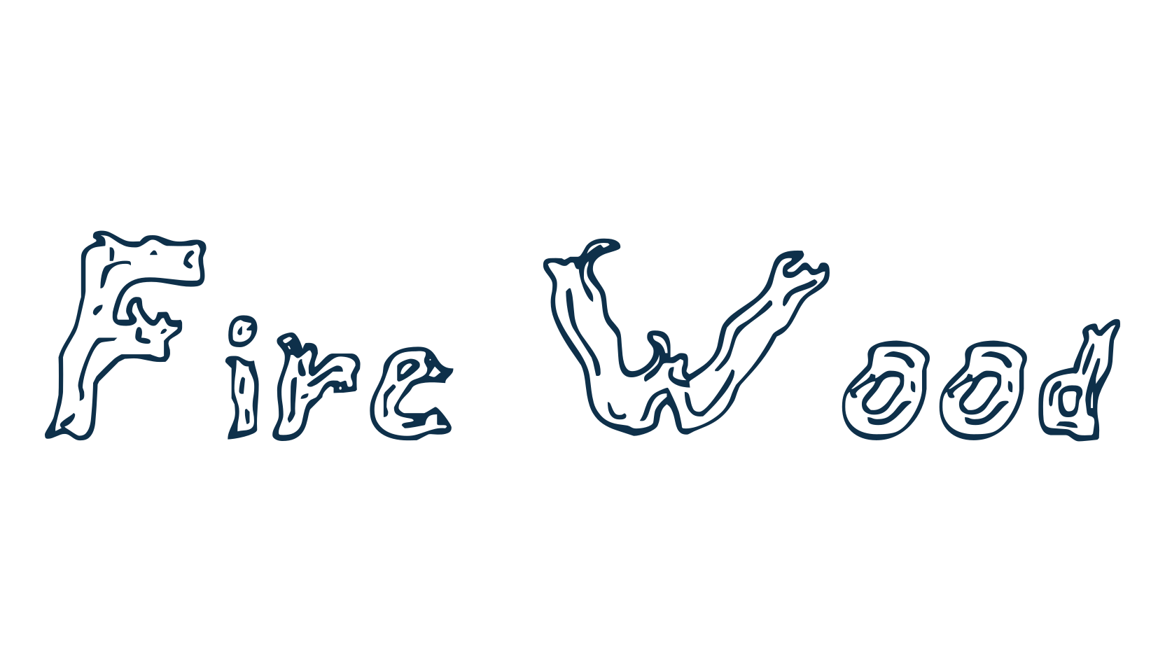 Fire Wood, cartoon font preview