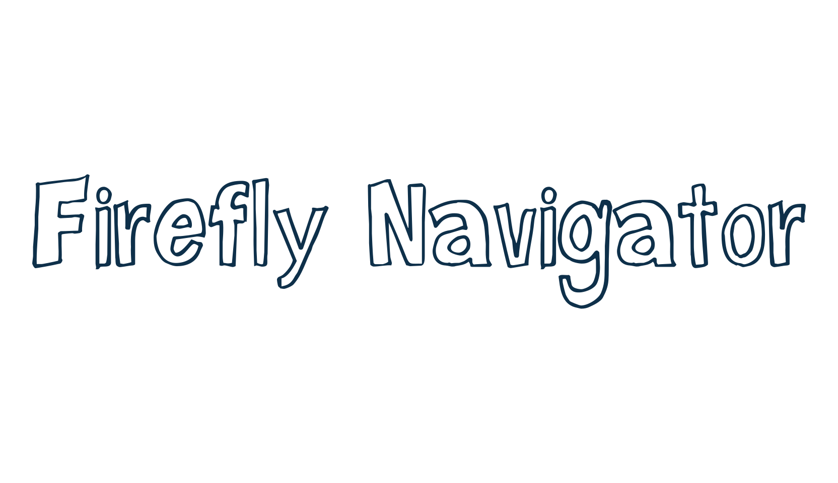 Firefly Navigator, cartoon font preview