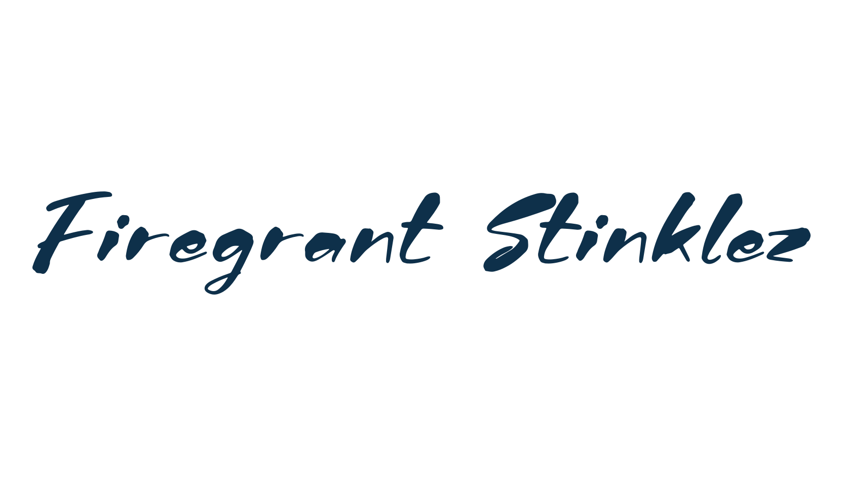 Firegrant Stinklez, handwriting font preview