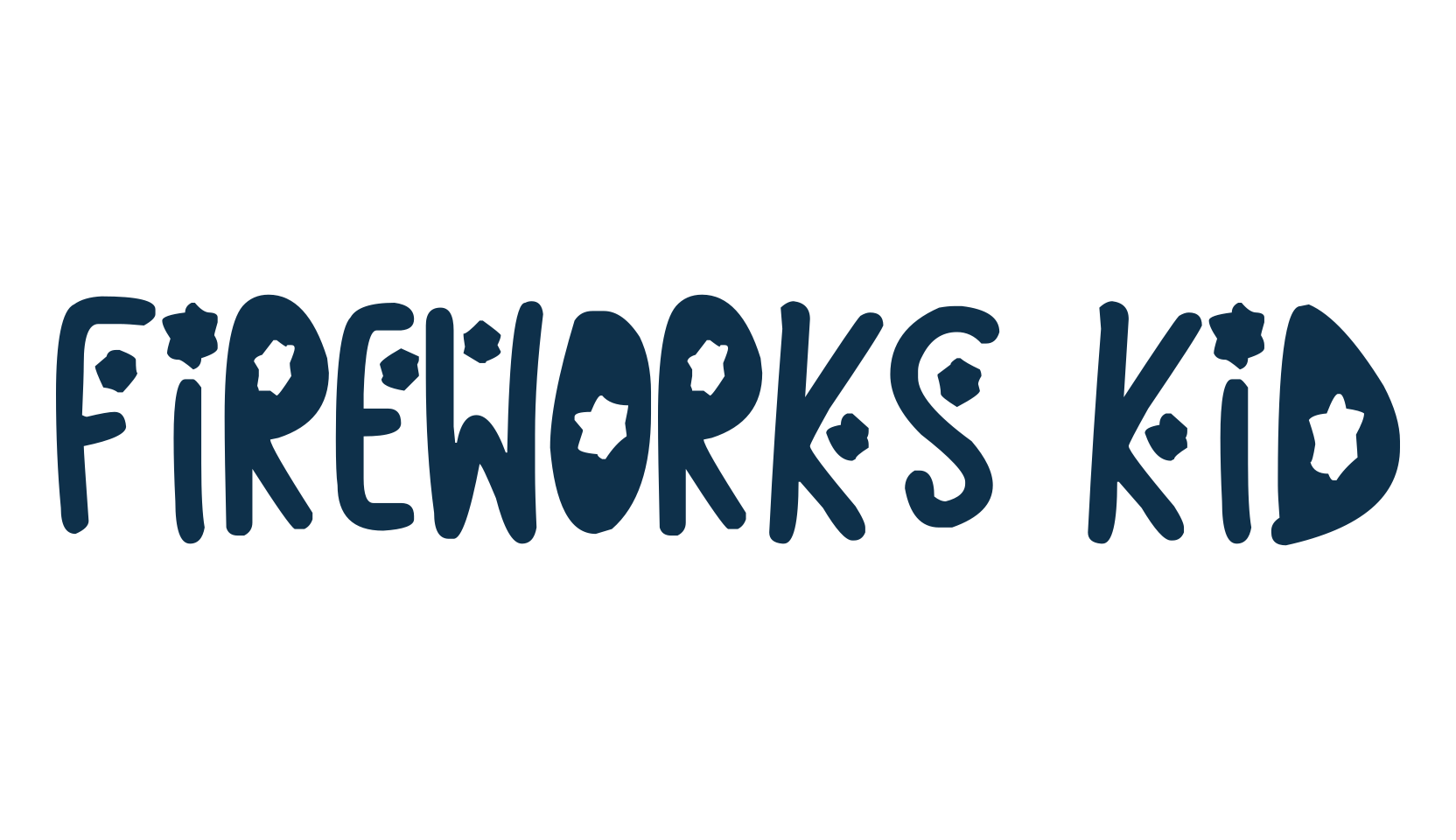 Fireworks Kid, cartoon font preview