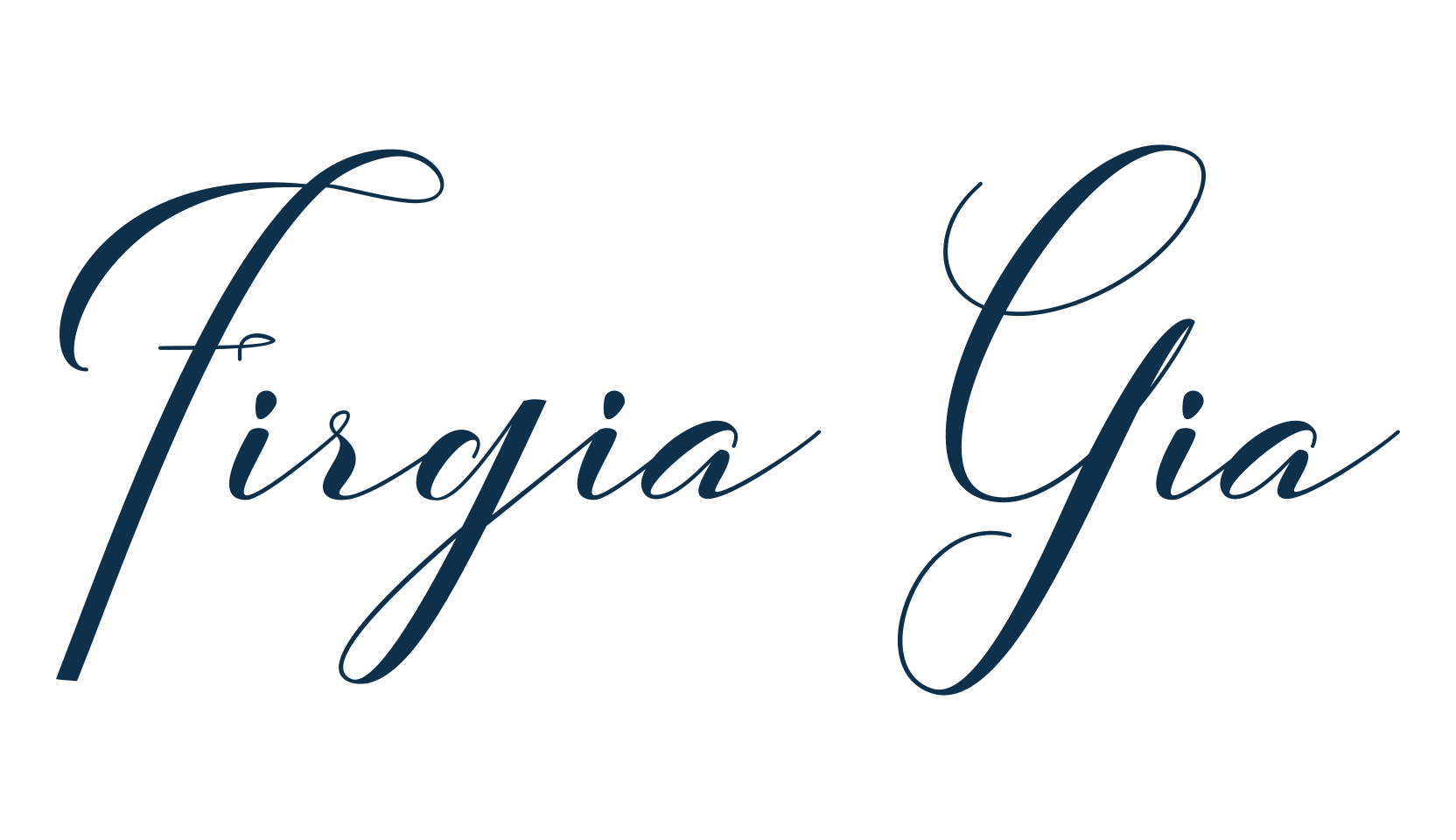 Firgia Gia, script calligraphy fancy decorative font preview
