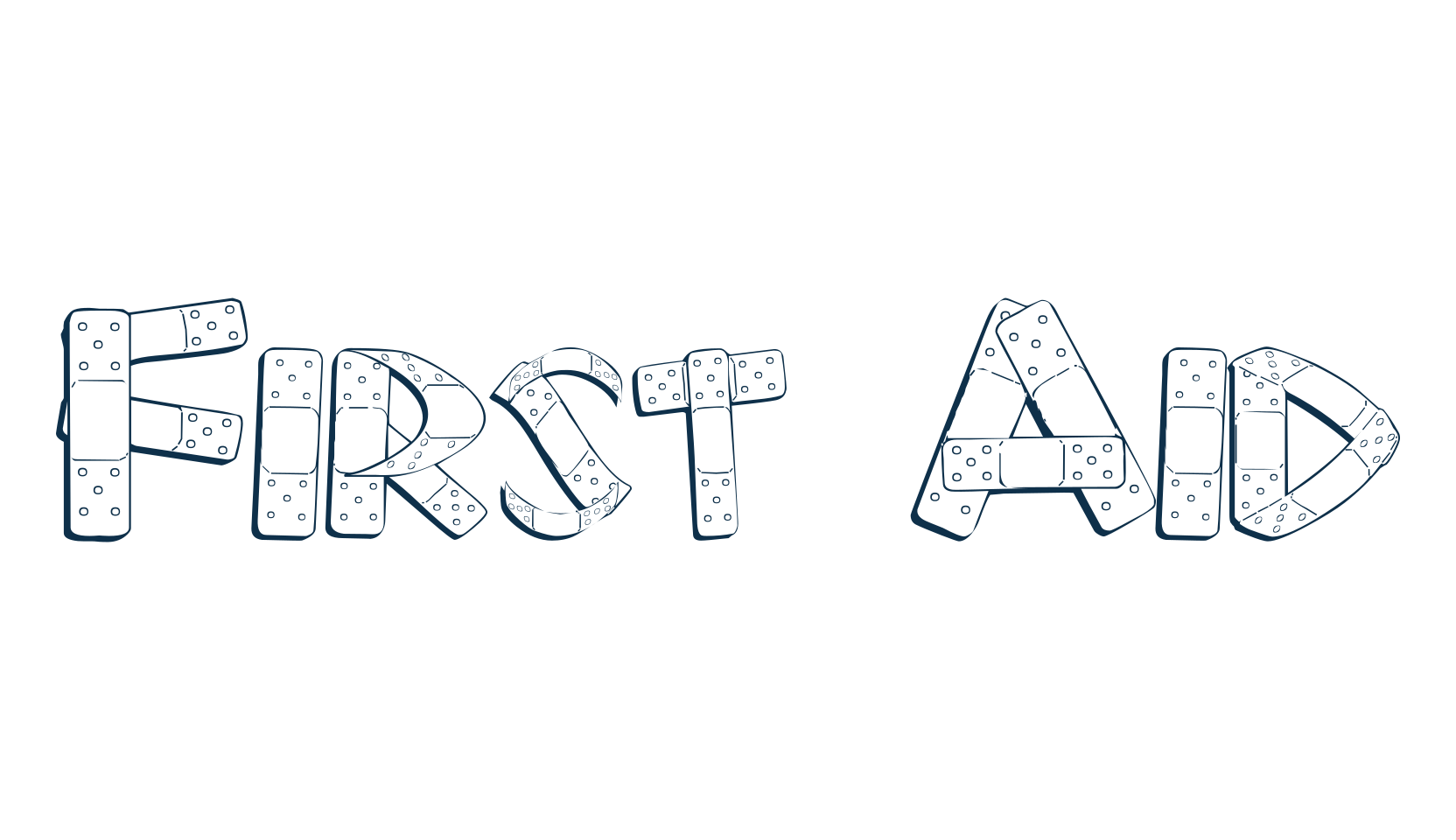 First Aid, fancy decorative font preview