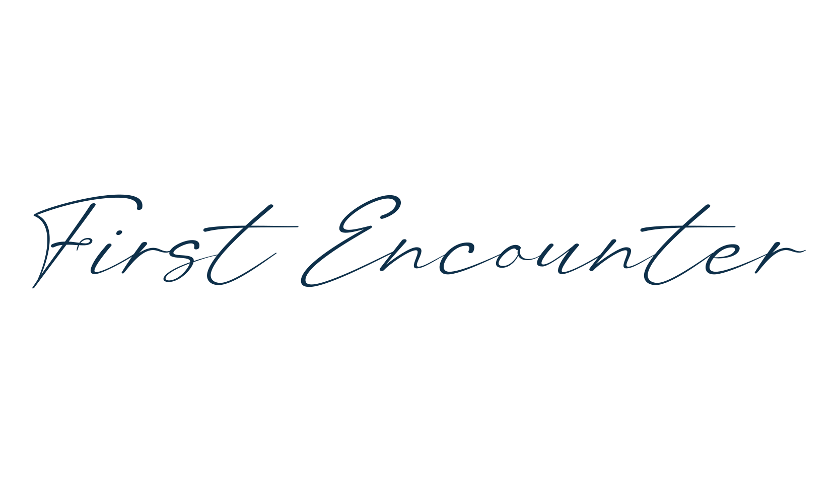 First Encounter, script handwritten fancy decorative calligraphy font preview