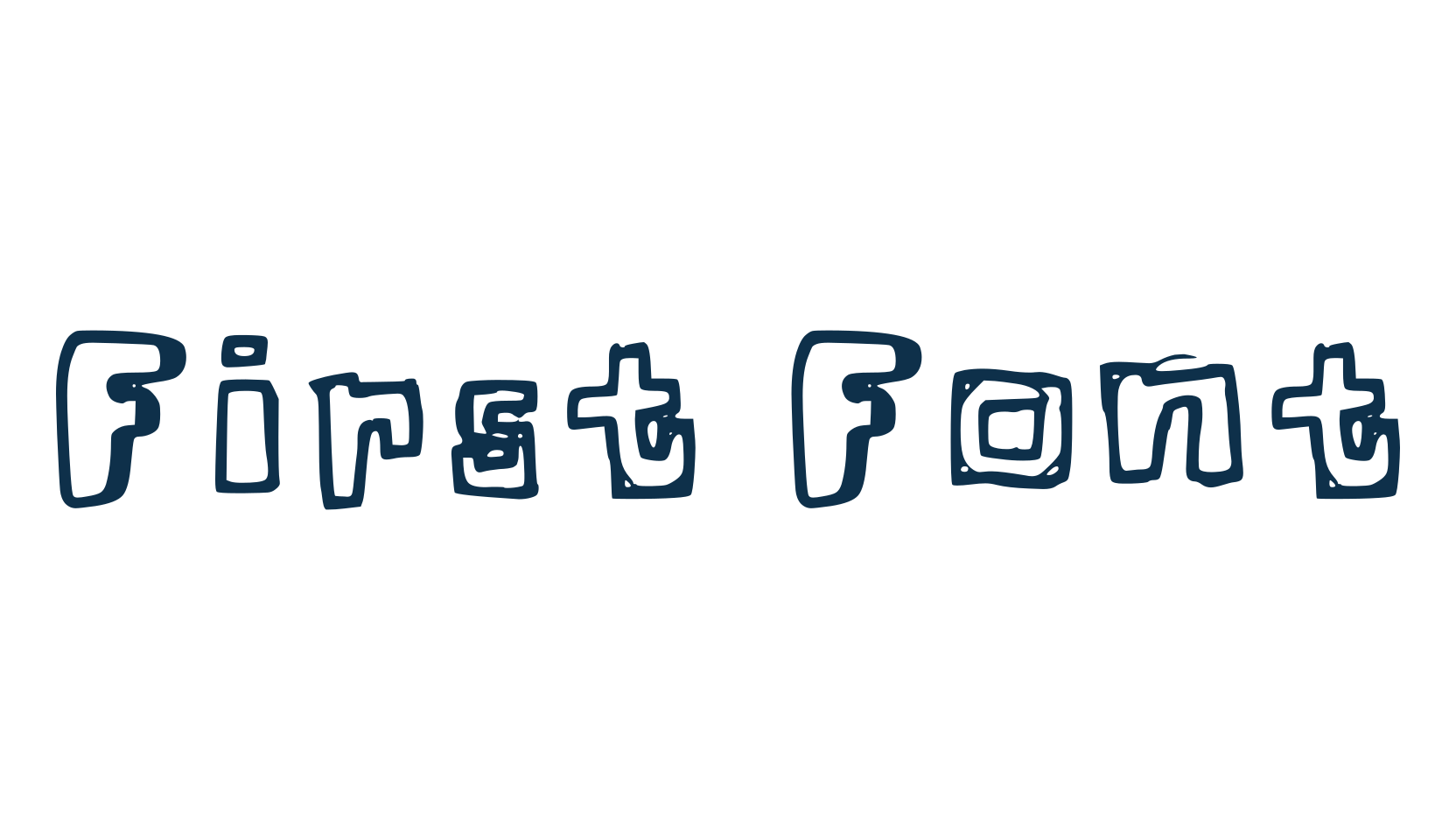 First Font, fancy cartoon decorative font preview