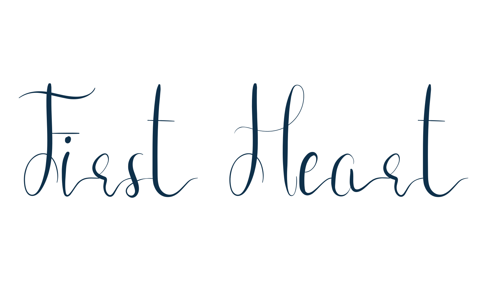 First Heart, script calligraphy fancy decorative font preview