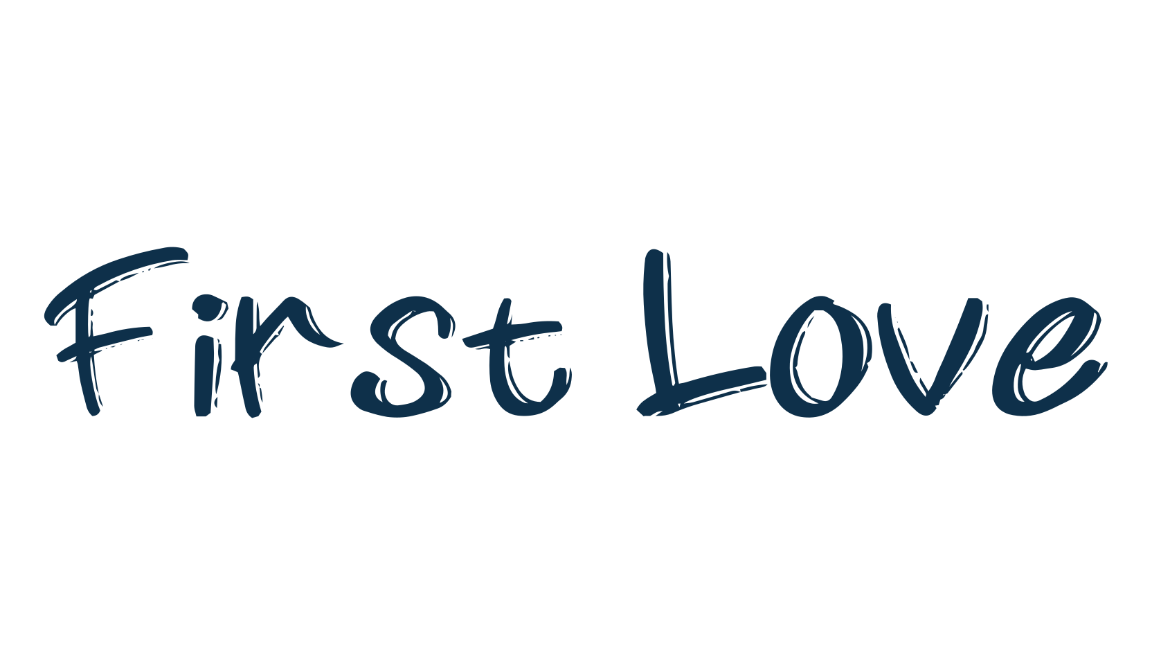 First Love, script brush fancy decorative calligraphy font preview