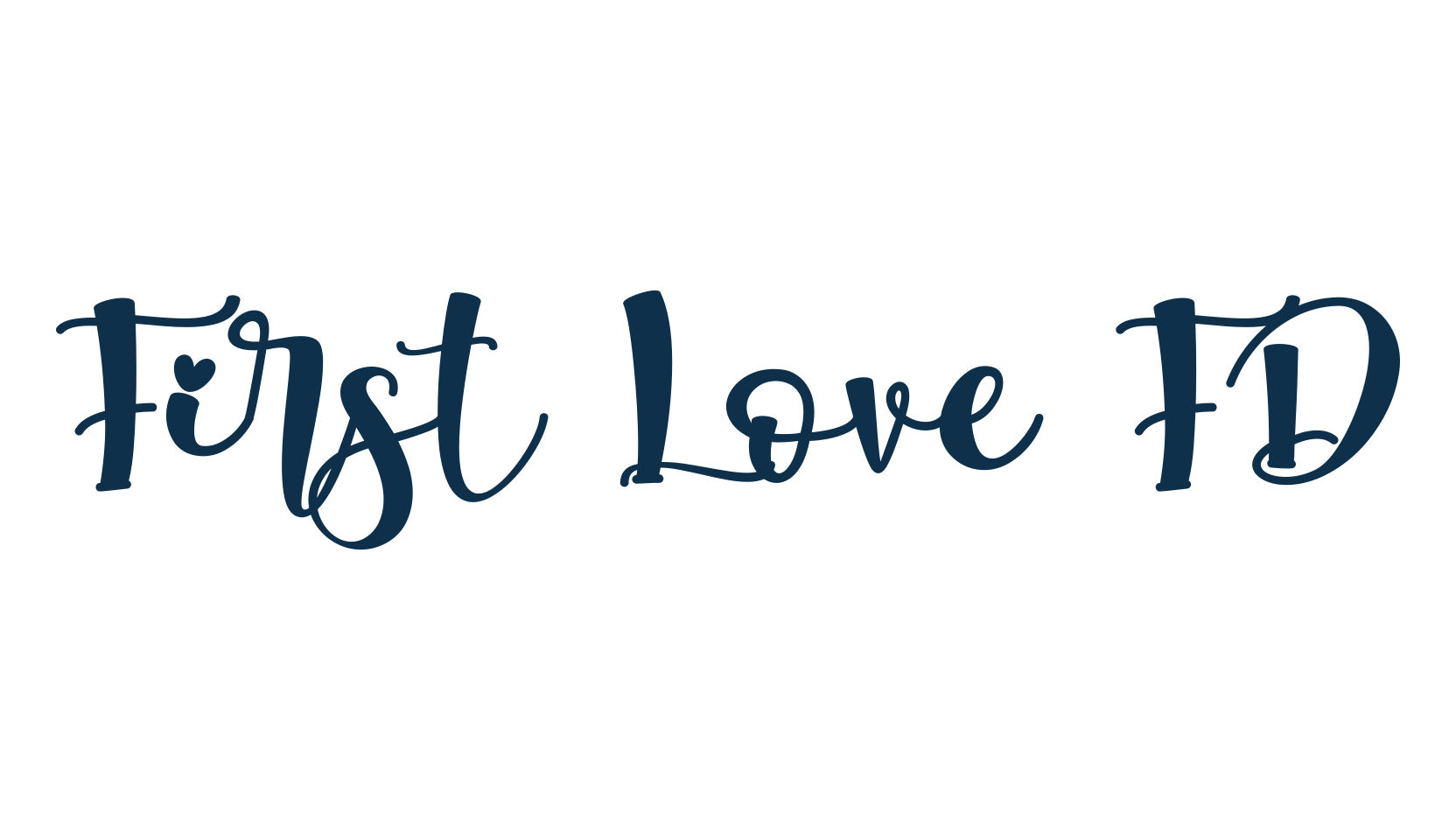 First Love FD, fancy decorative font preview
