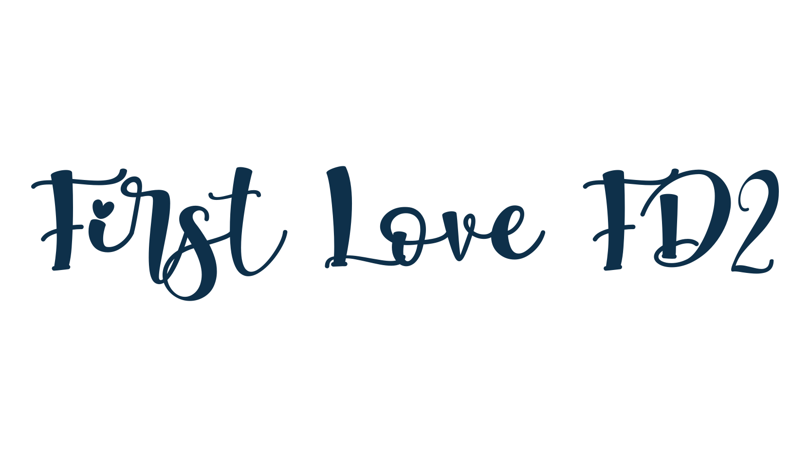 First Love FD2, fancy decorative font preview