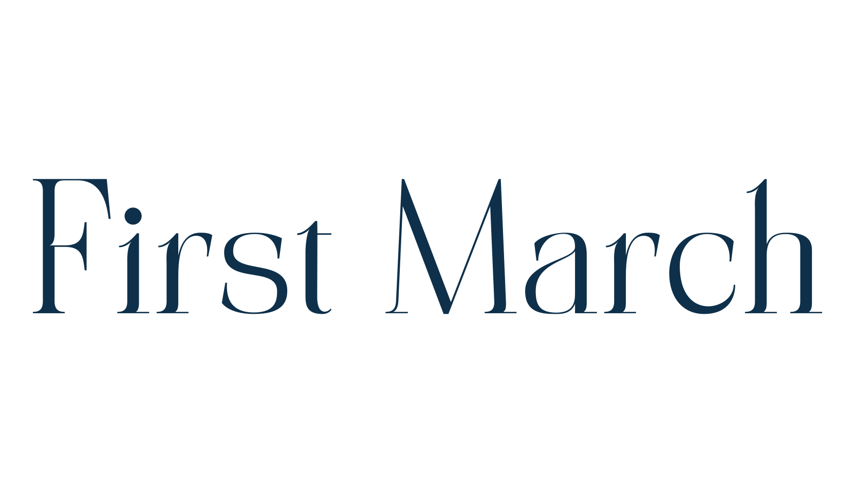 First March, serif font preview
