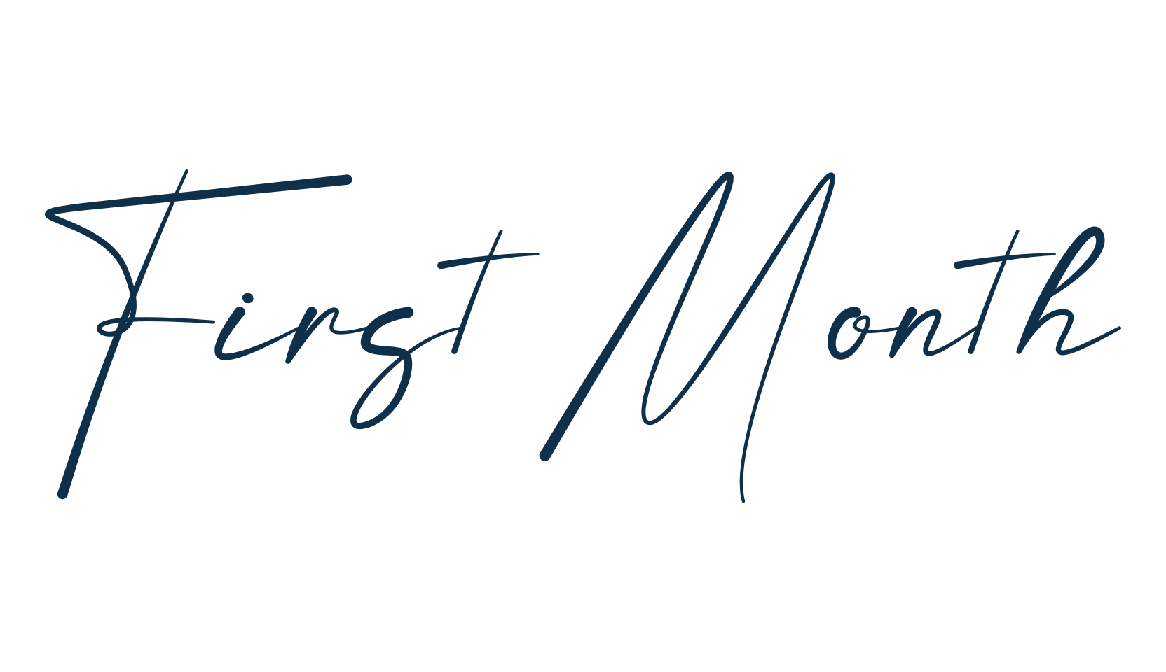 First Month, handwriting font preview