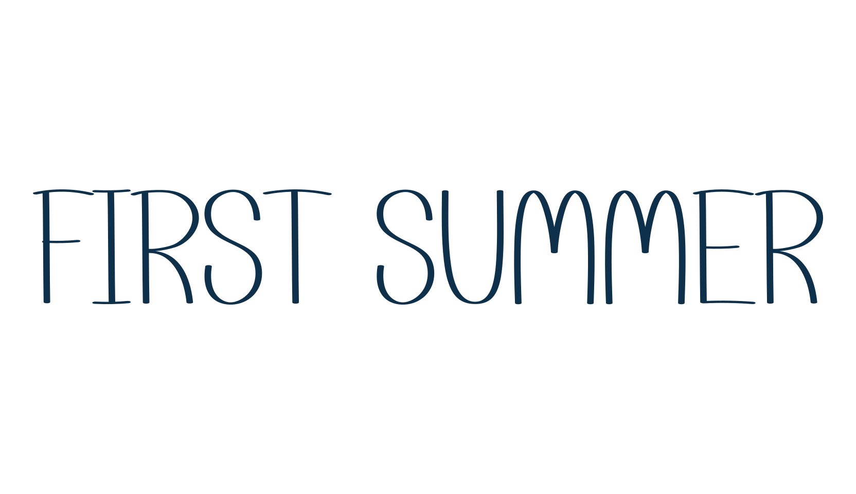 First Summer, fancy decorative font preview