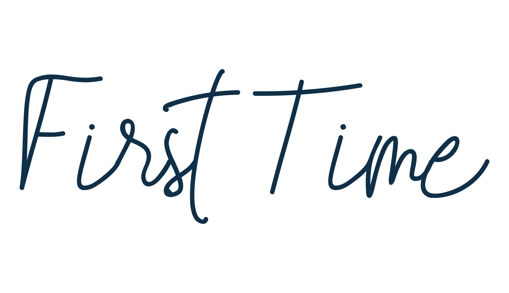 First Time (first-time), script handwritten fancy decorative calligraphy font preview