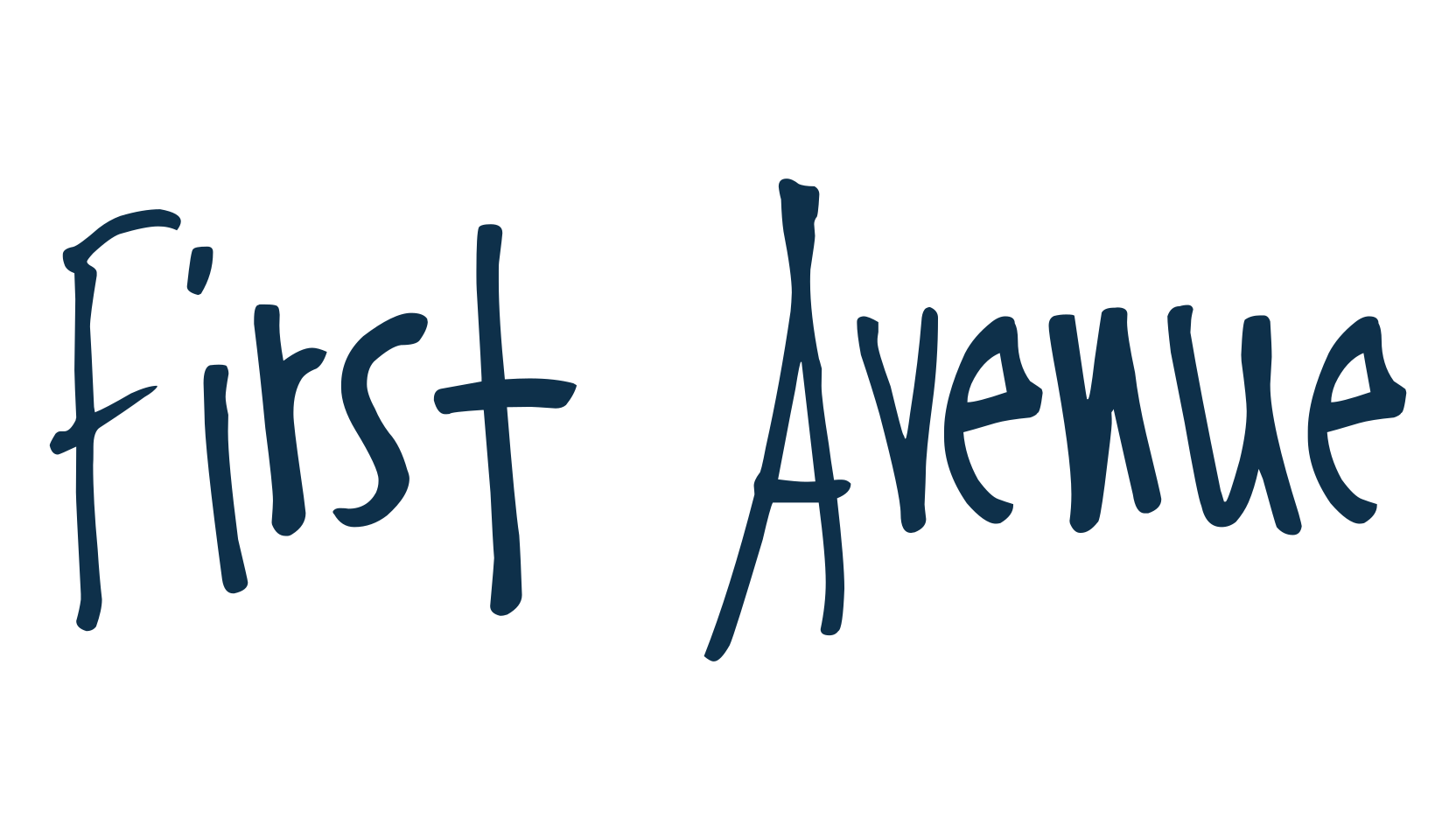 First Avenue, script handwritten fancy decorative calligraphy font preview