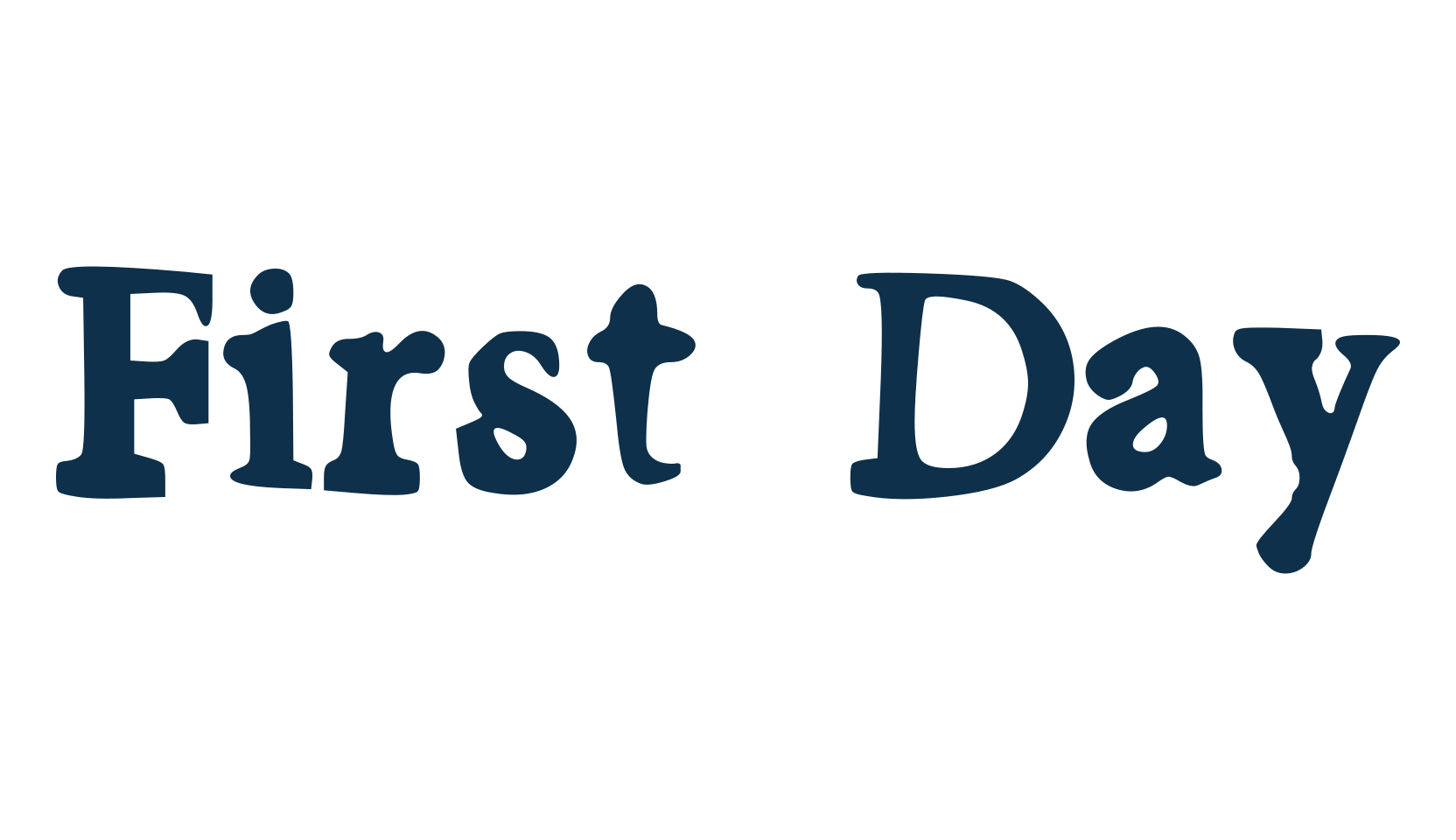 First Day, typewriter font preview