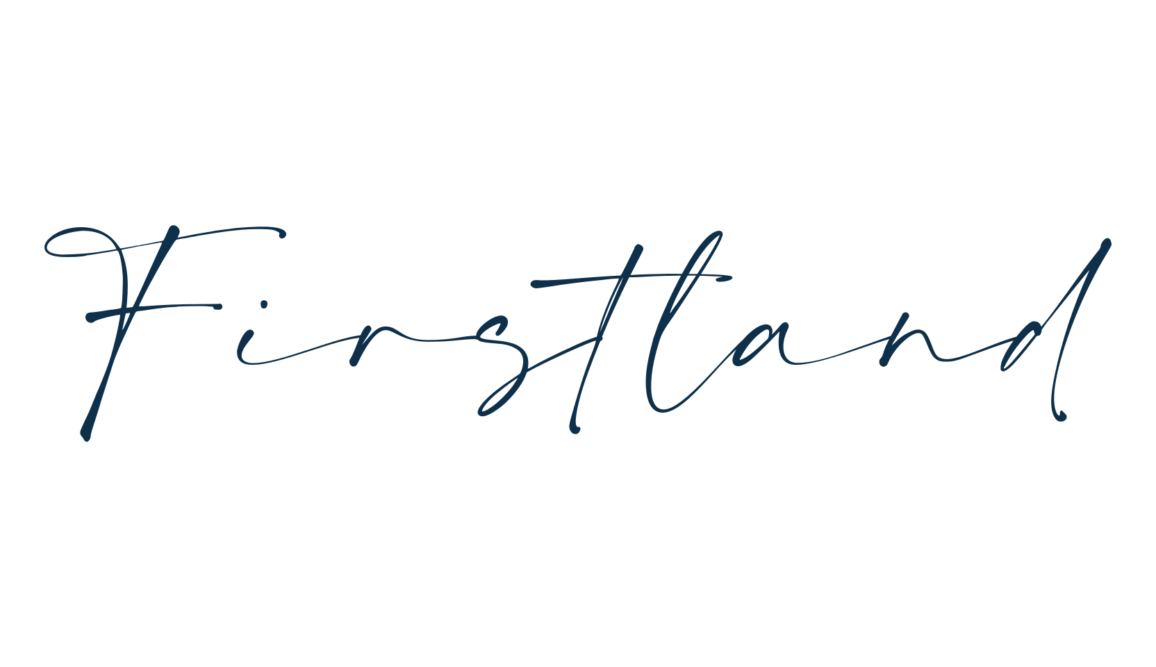 Firstland, script handwritten fancy decorative calligraphy font preview