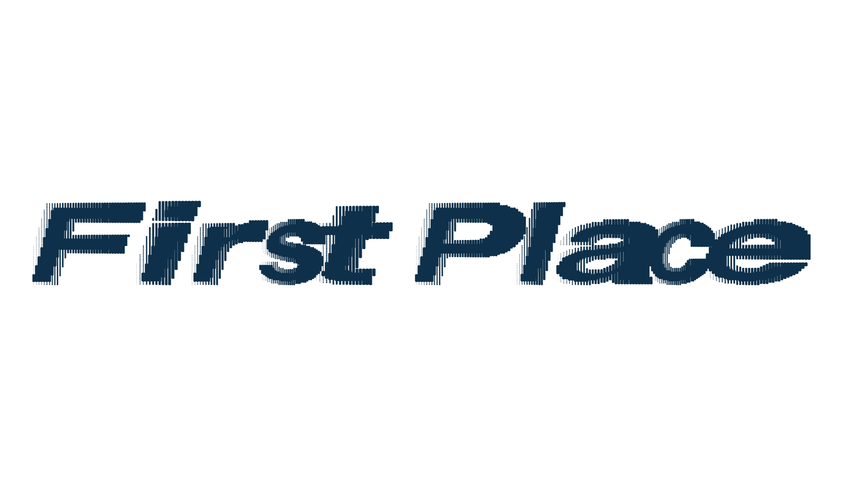 First Place, distorted font preview