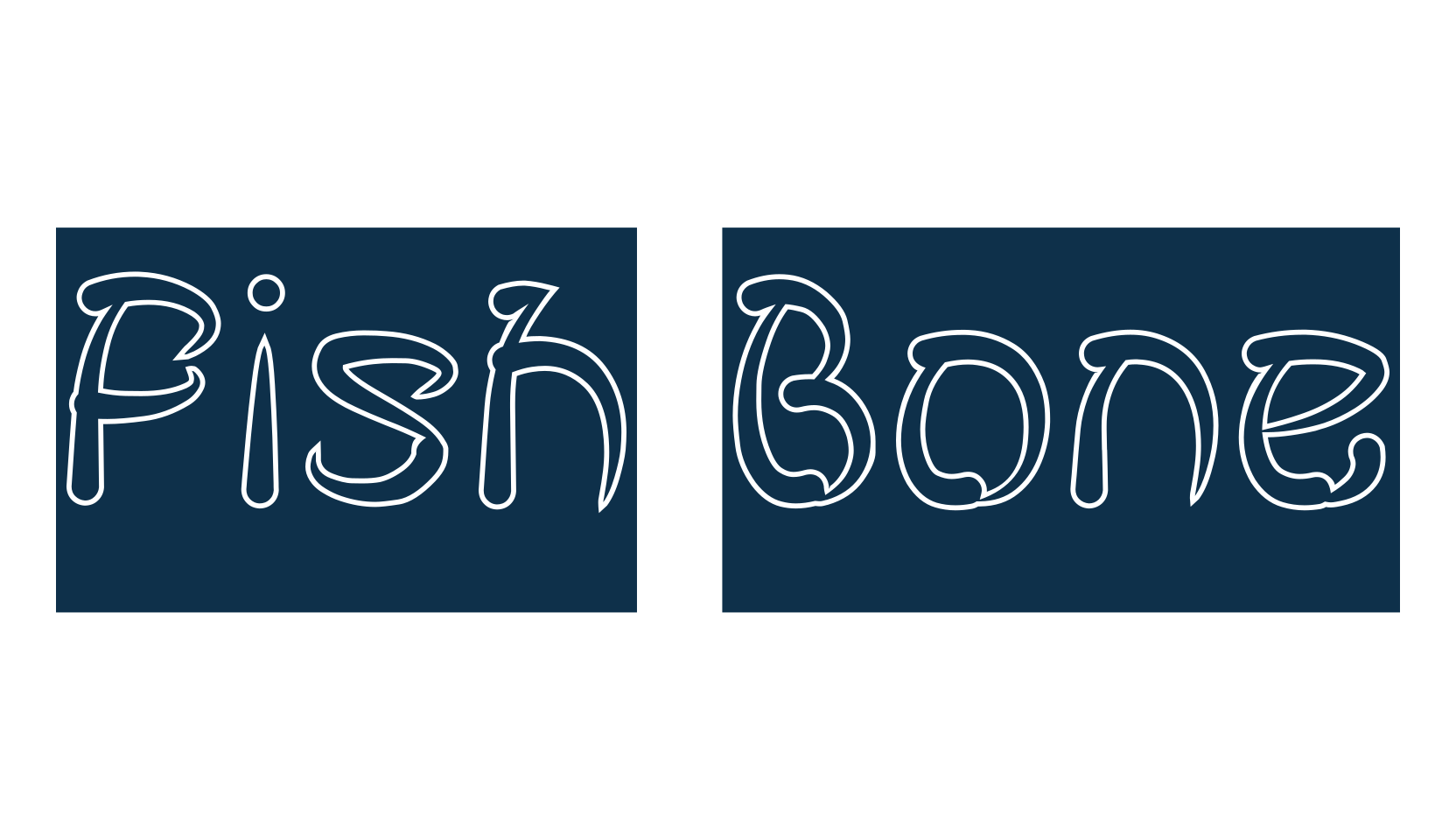 Fish Bone, various font preview