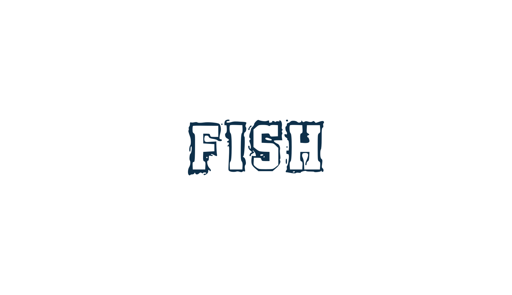 Fish, eroded font preview