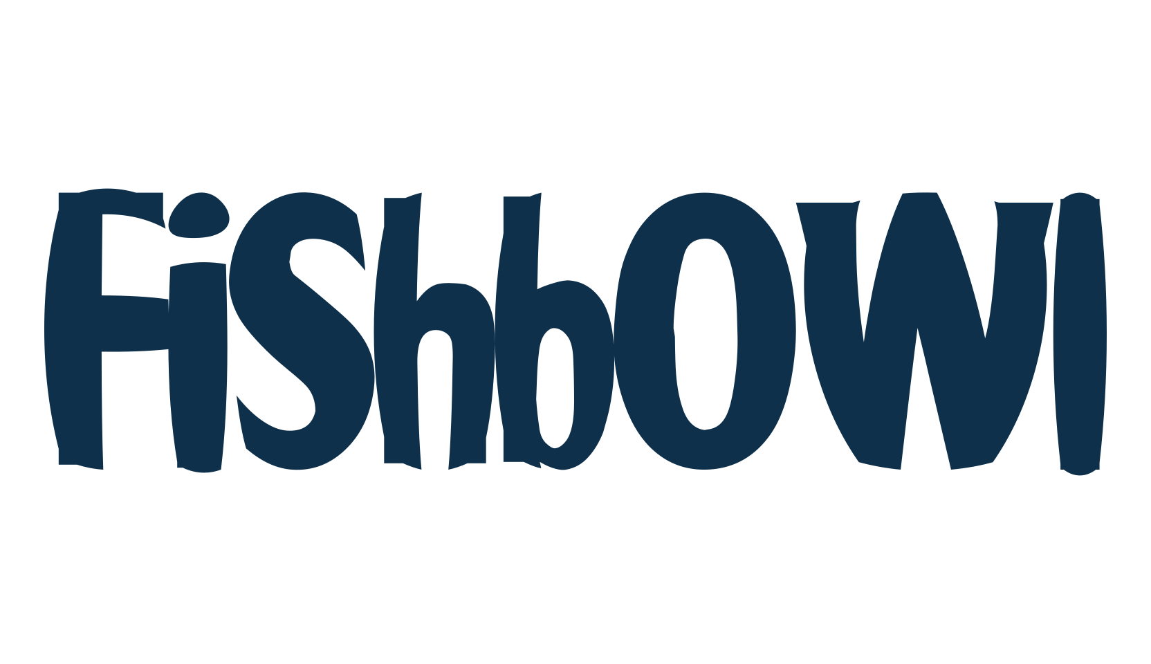 Fishbowl, eroded font preview