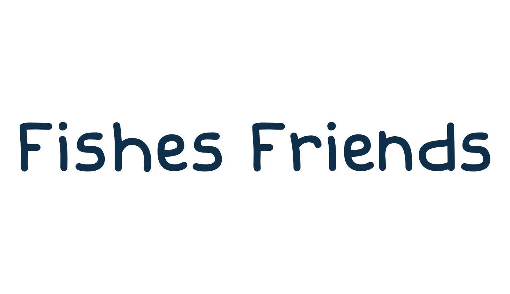 Fishes Friends, cartoon font preview