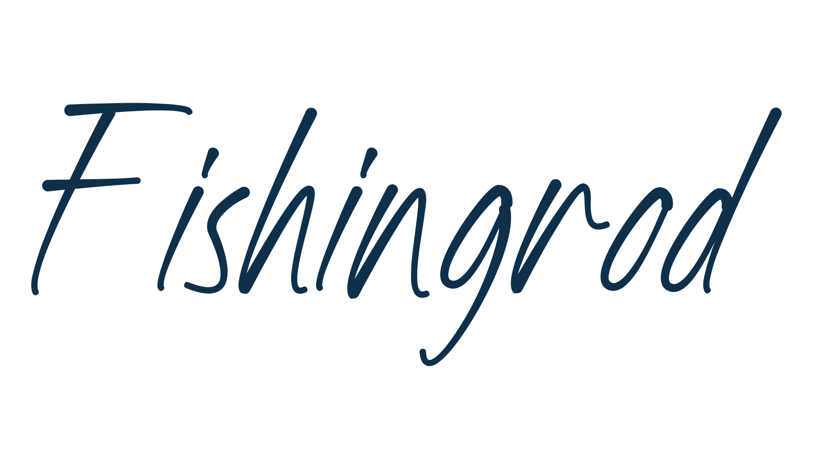 Fishingrod, handwriting font preview
