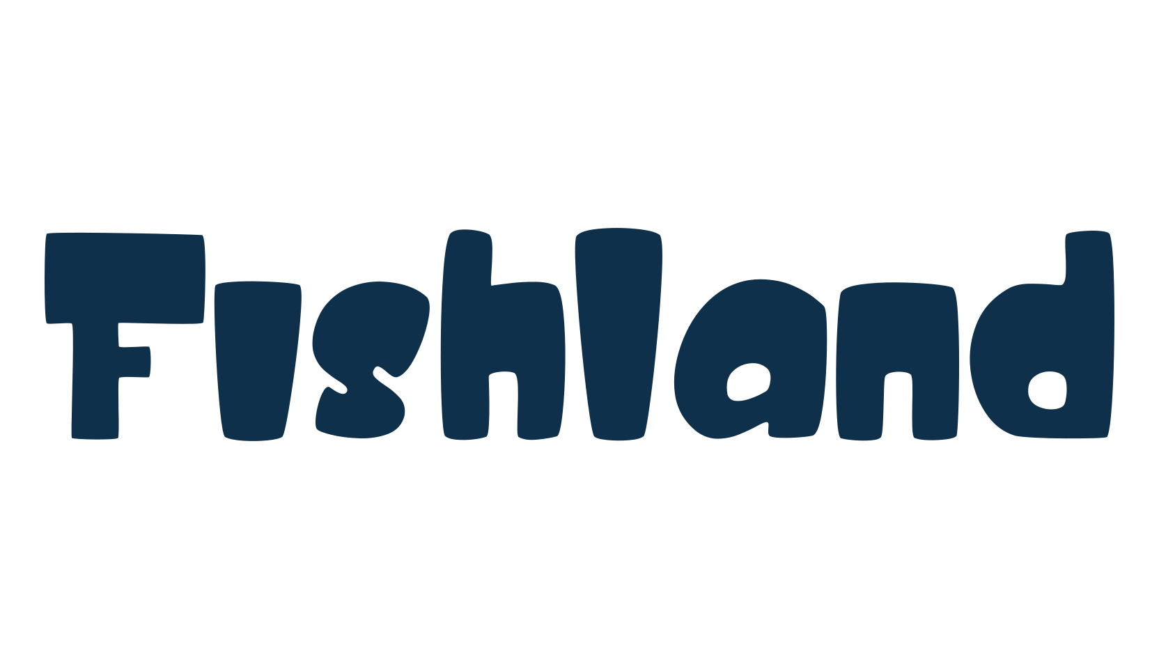 Fishland, groovy font preview
